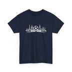 Soccer Stadium Skyline T‑Shirt — City Landmark Football Graphic Tee