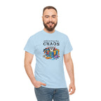 Embracing the Chaos T‑Shirt — Playful Raccoon & Messy Wardrobe Graphic Tee