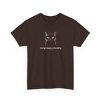 Funny Cat Face T-Shirt — 'Resting Hangry Personality' Minimalist Graphic Tee