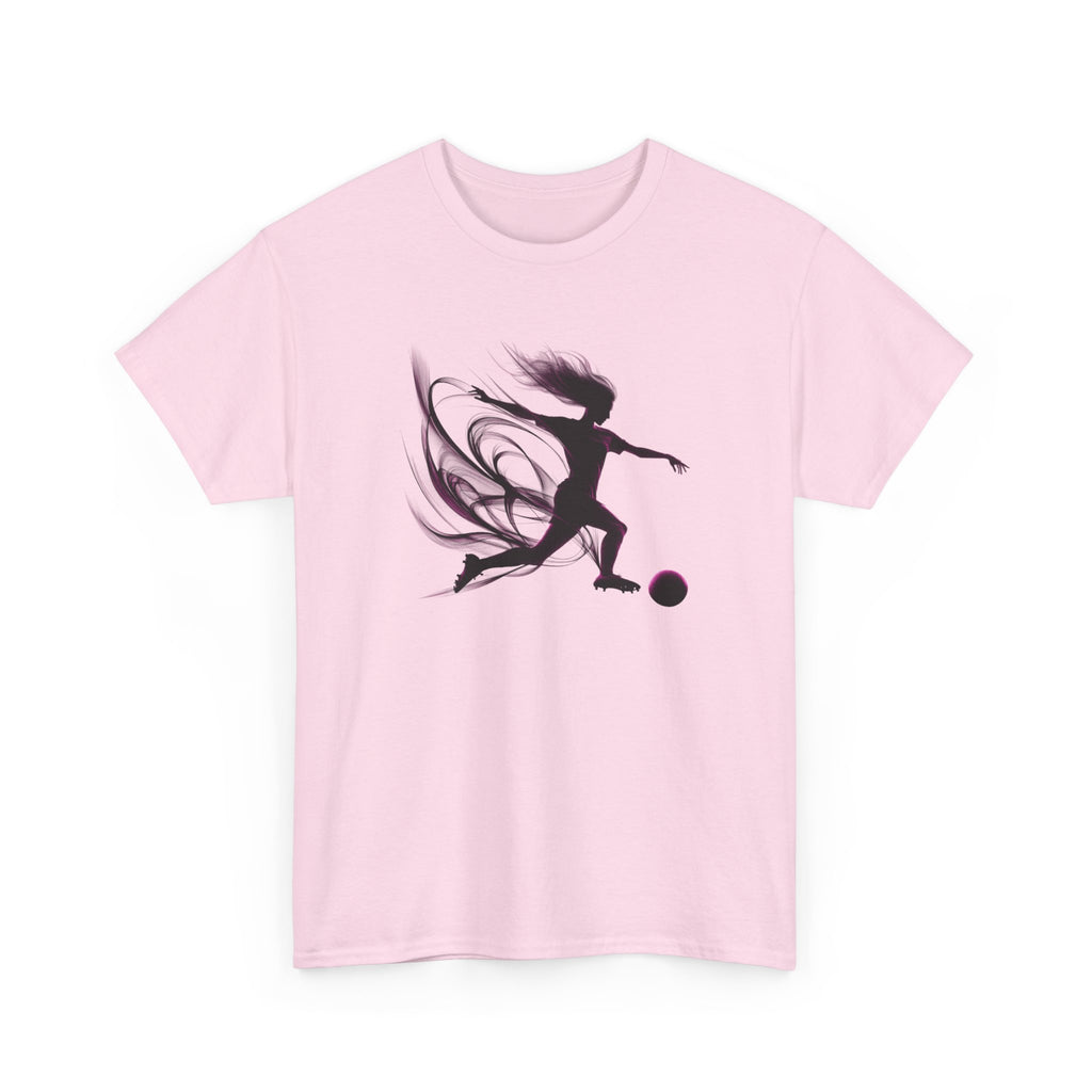 Soccer Football T-Shirt — Feminine Soccer Player Silhouette Tee