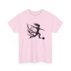 Soccer Football T-Shirt — Feminine Soccer Player Silhouette Tee