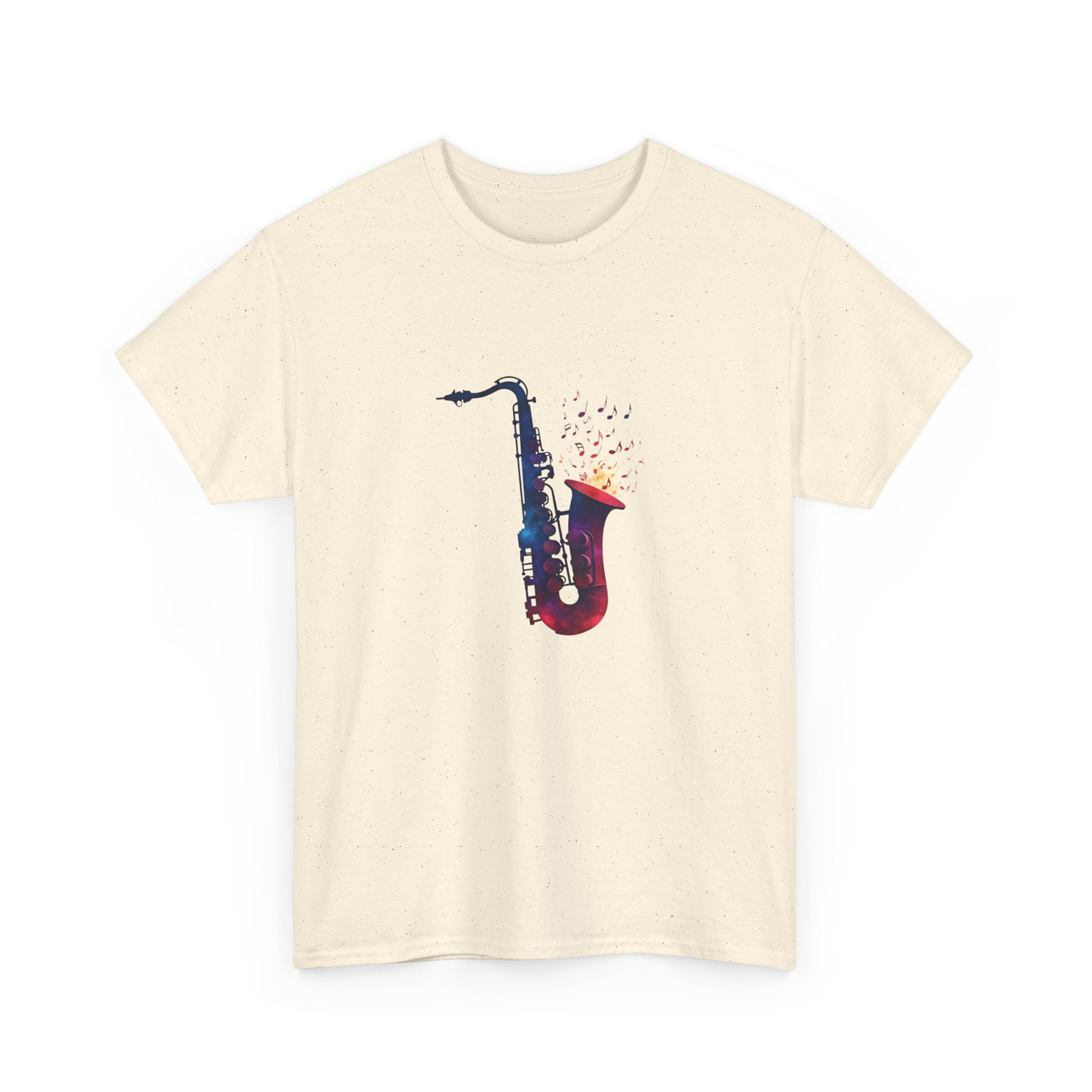 Saxophone Watercolor Tee — Artistic Jazz Instrument Shirt