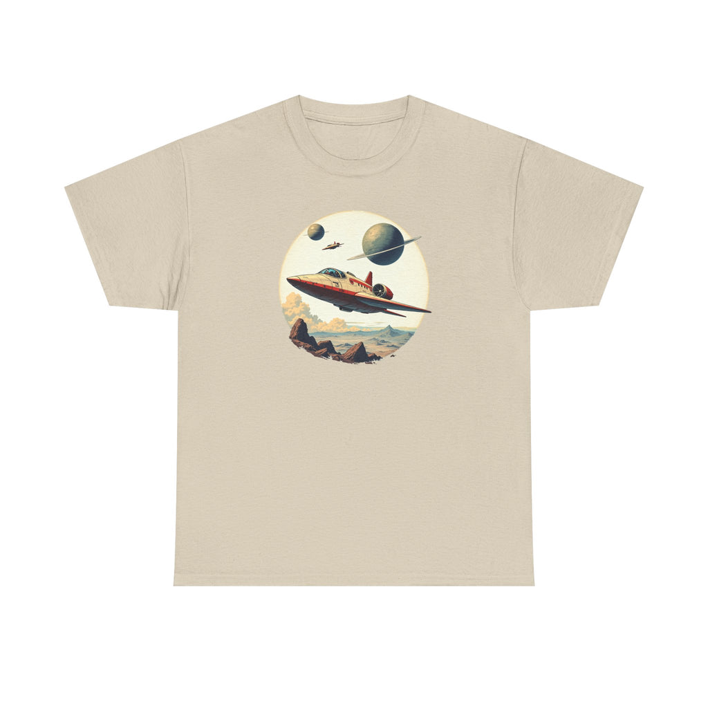 Retro Space T‑Shirt — Vintage Sci‑Fi Rocket Tee