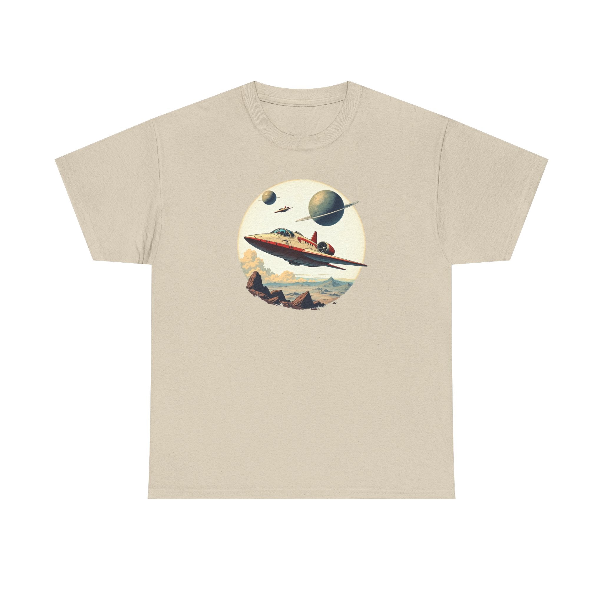 Retro Space T‑Shirt — Vintage Sci‑Fi Rocket Tee