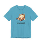 Cat Nap T‑Shirt — "How I Be In My Purrsonal Space" Cute Relaxed Cat Graphic Tee