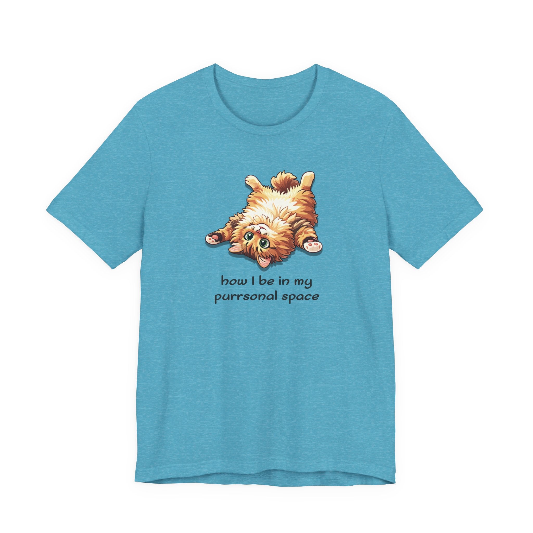 Cat Nap T‑Shirt — "How I Be In My Purrsonal Space" Cute Relaxed Cat Graphic Tee