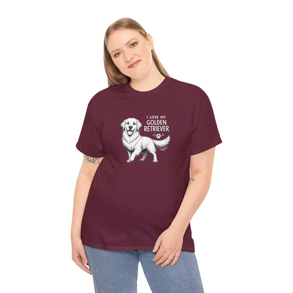 Golden Retriever T-Shirt – “I Love My Golden Retriever” Dog Lover Tee