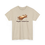 Maybe Tomorrow Cat T-Shirt — Lazy Cat Funny Graphic Tee