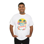 Hello Summer T-Shirt — Tropical Beach Palm Tree Graphic Tee