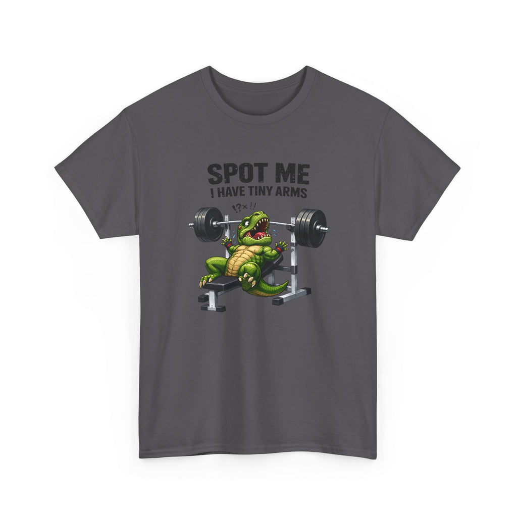 Spot Me I Have Tiny Arms T-Shirt — Funny T Rex Dino Gym Tee