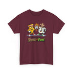 Athletic Energy T-Shirt — 'Energy Sponsor Bean Fuel' Coffee & LIghtning Cartoon Graphic Tee