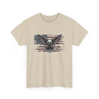 Patriotic Eagle T-Shirt — Distressed American Flag Graphic