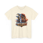 Greatness Never Rests Football T-Shirt — Goat & Helmet Sports Tee