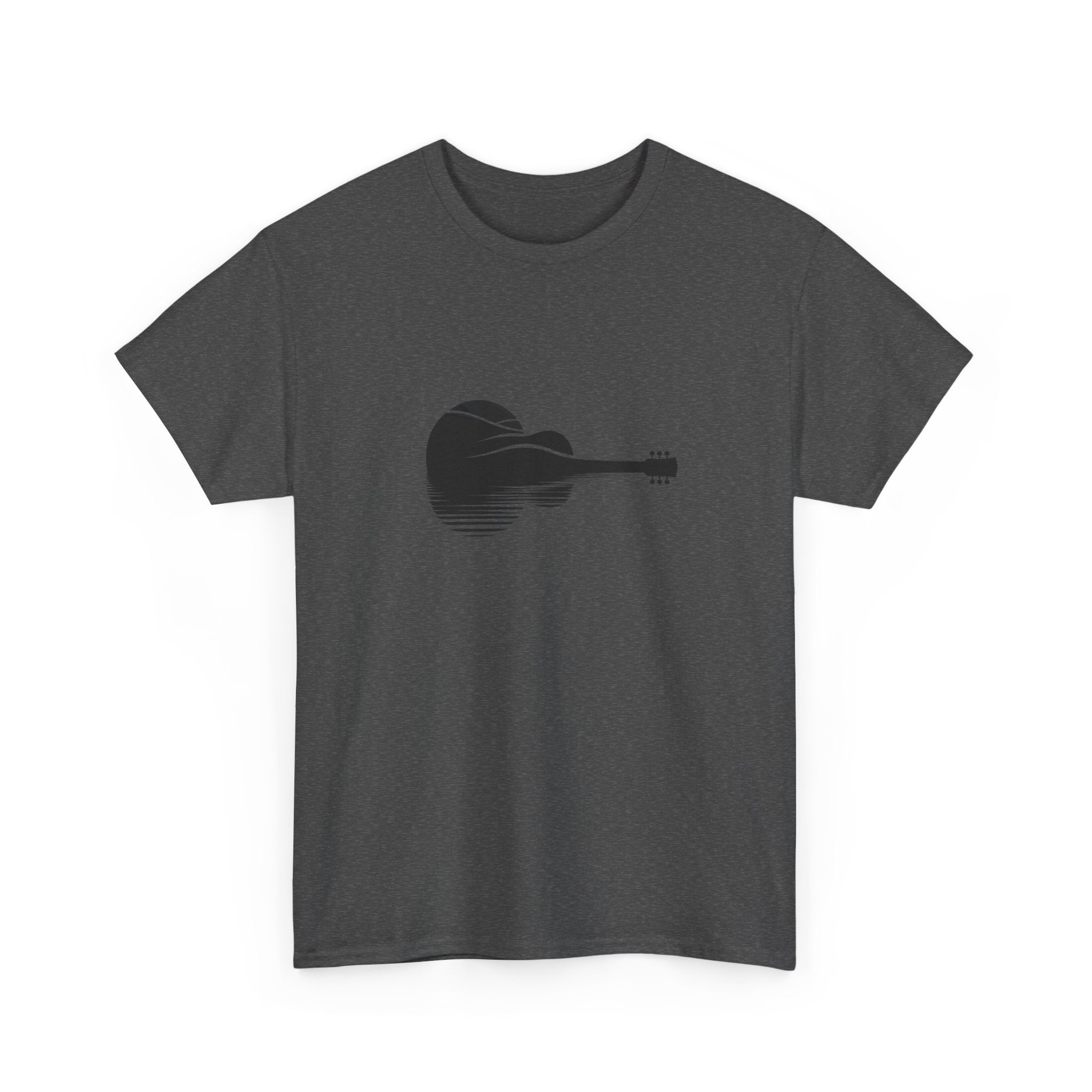 Guitar Silhouette Tee – Minimal Acoustic Music T-Shirt