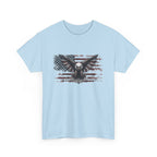 Patriotic Eagle T-Shirt — Distressed American Flag Graphic