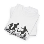 Youth Playing Soccer Silhouette Tee – Fun Outdoor Play Graphic T‑Shirt