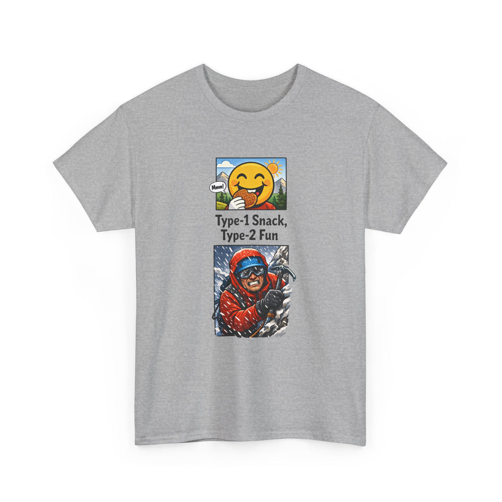 Type-1 Snack Type-2 Fun T-Shirt — Outdoor Adventure Hiking Camping Graphic Tee