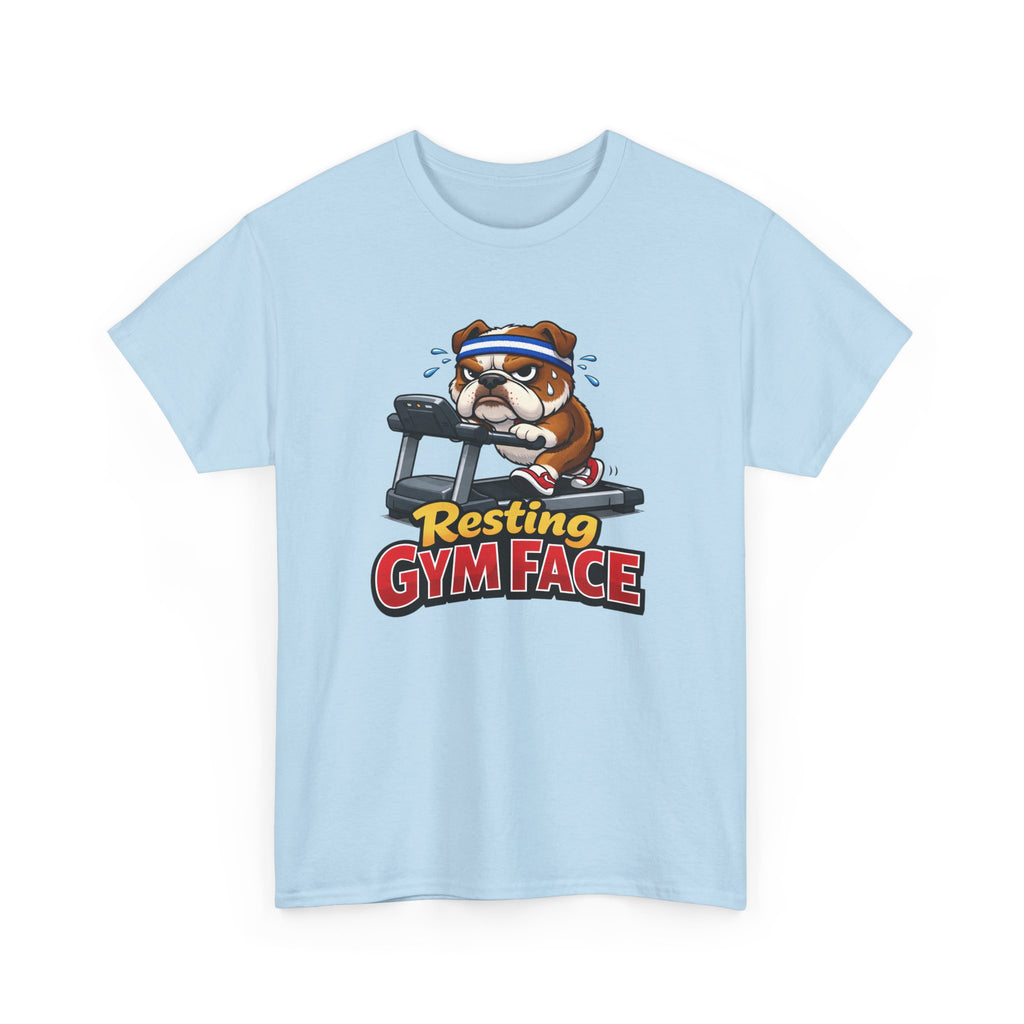 Resting Gym Face T-Shirt — Funny Bulldog Workout Tee