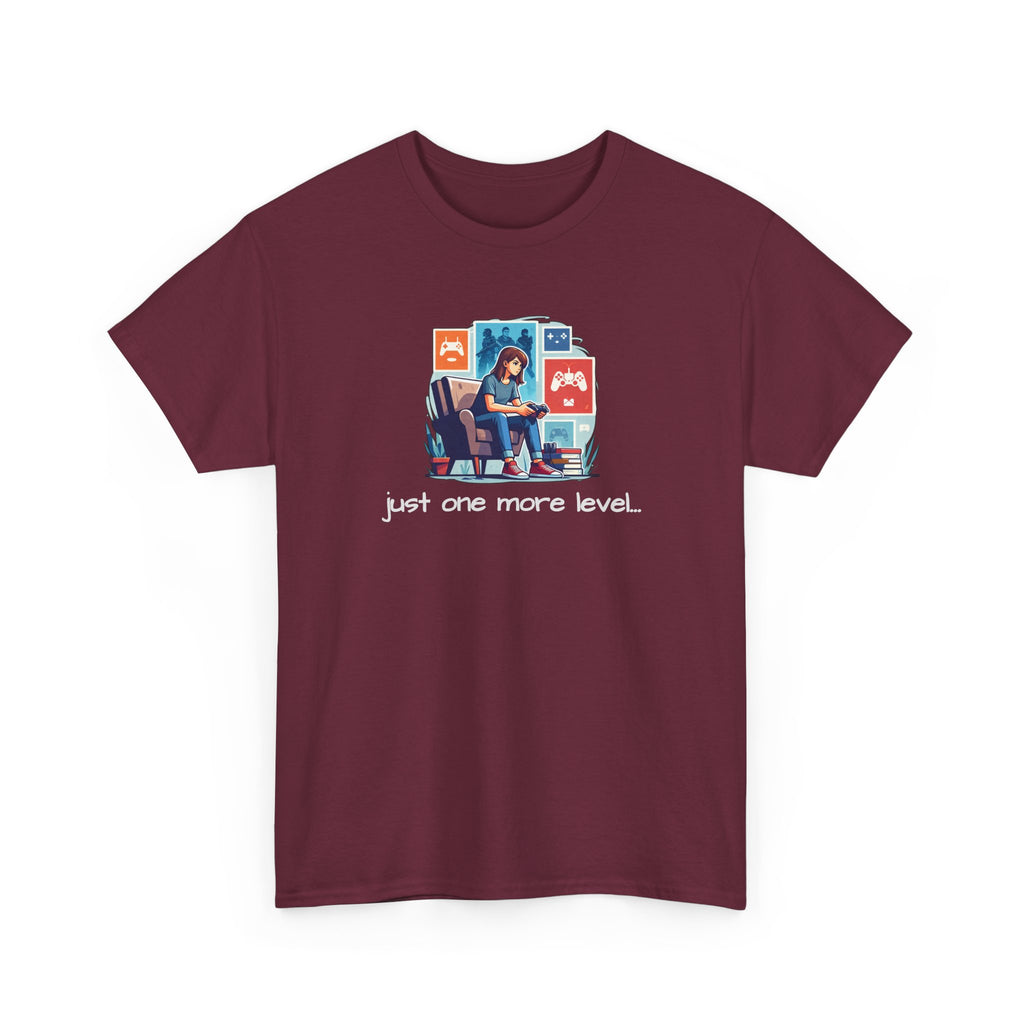 Girl Gamer Arcade T‑Shirt — "Just One More Level" Retro Video Game Tee