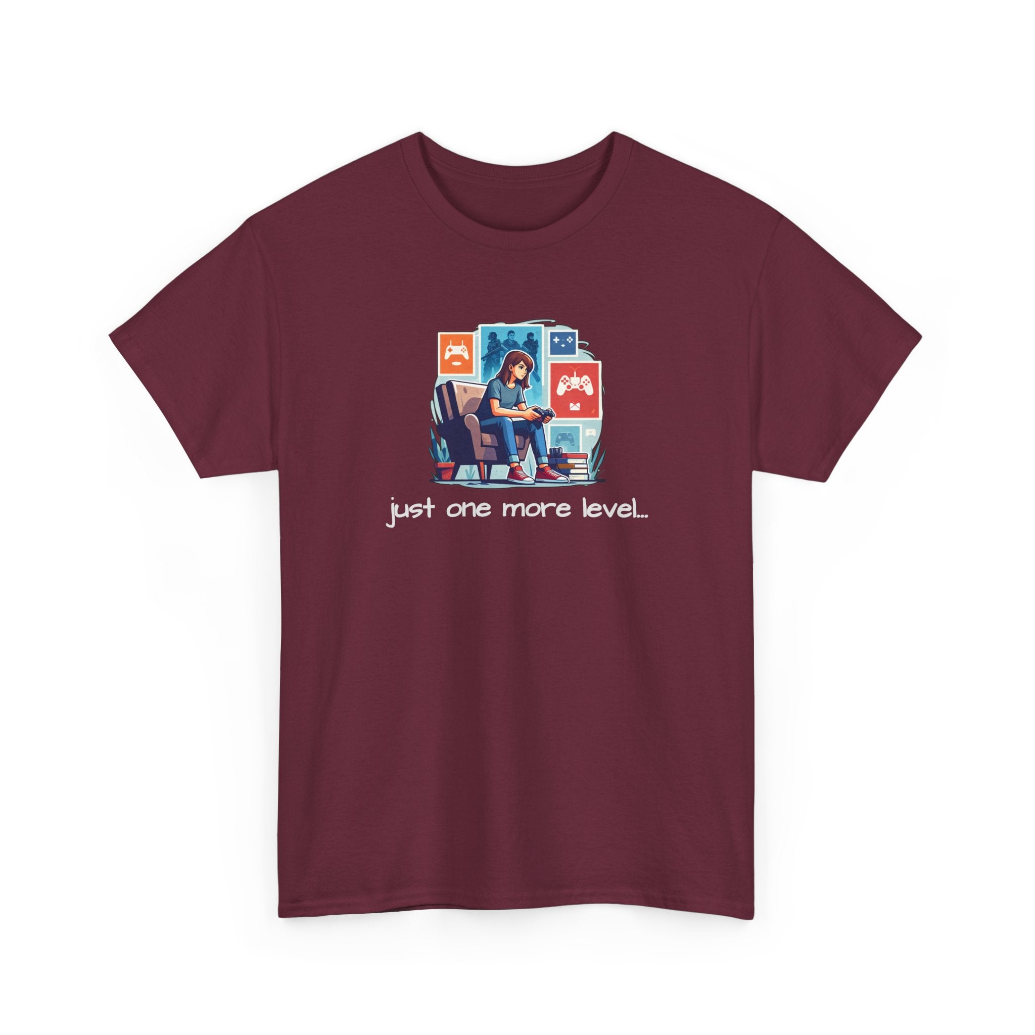Girl Gamer Arcade T‑Shirt — "Just One More Level" Retro Video Game Tee