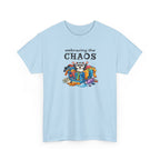 Embracing the Chaos T‑Shirt — Playful Raccoon & Messy Wardrobe Graphic Tee