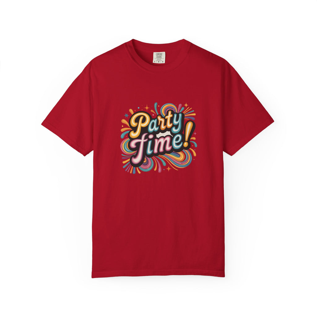 Party Time! Graphic T-Shirt — Retro Colorful Celebration Tee