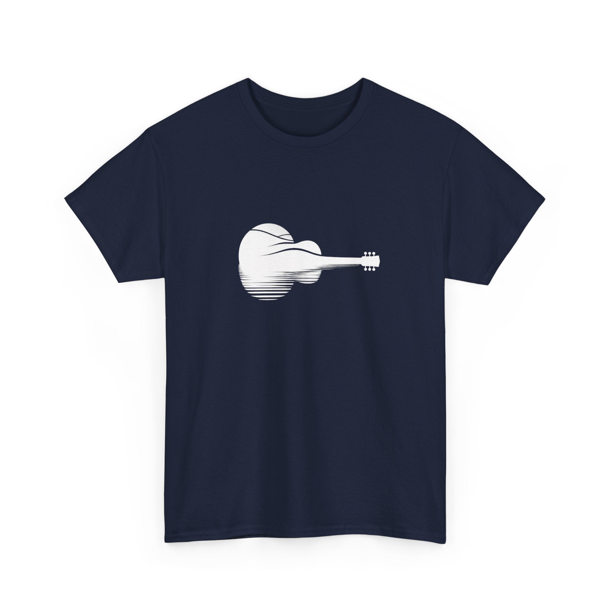 Guitar Silhouette Tee – Minimal Acoustic Music T-Shirt