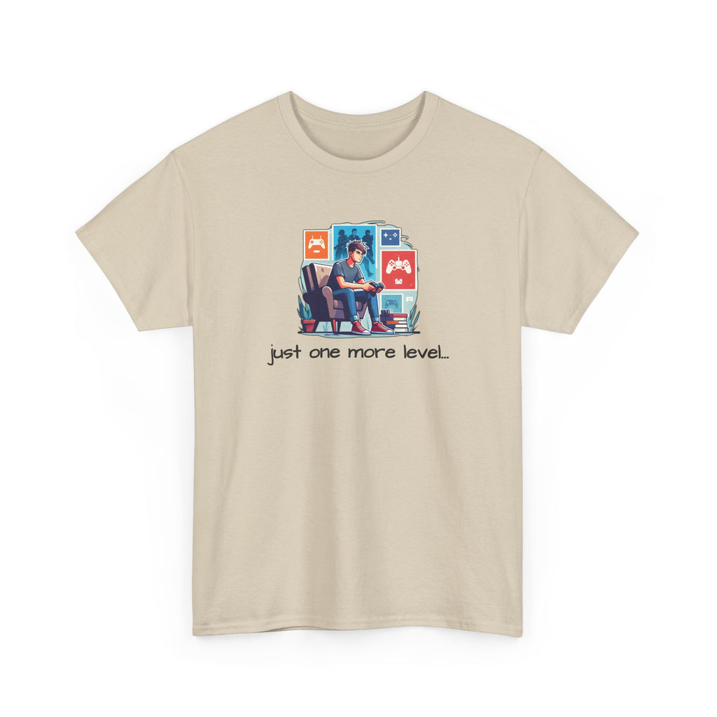 Guy Gamer Arcade T‑Shirt — "Just One More Level" Retro Video Game Tee