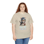 Funny Football Cat T-Shirt — "Run. Hit. Repeat." Cute Helmet Kitten Tee for Football Fans