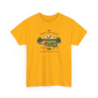 Rock Climbing Camping T-Shirt — "The Great Outdoors: Adventure Awaits" Graphic Tee