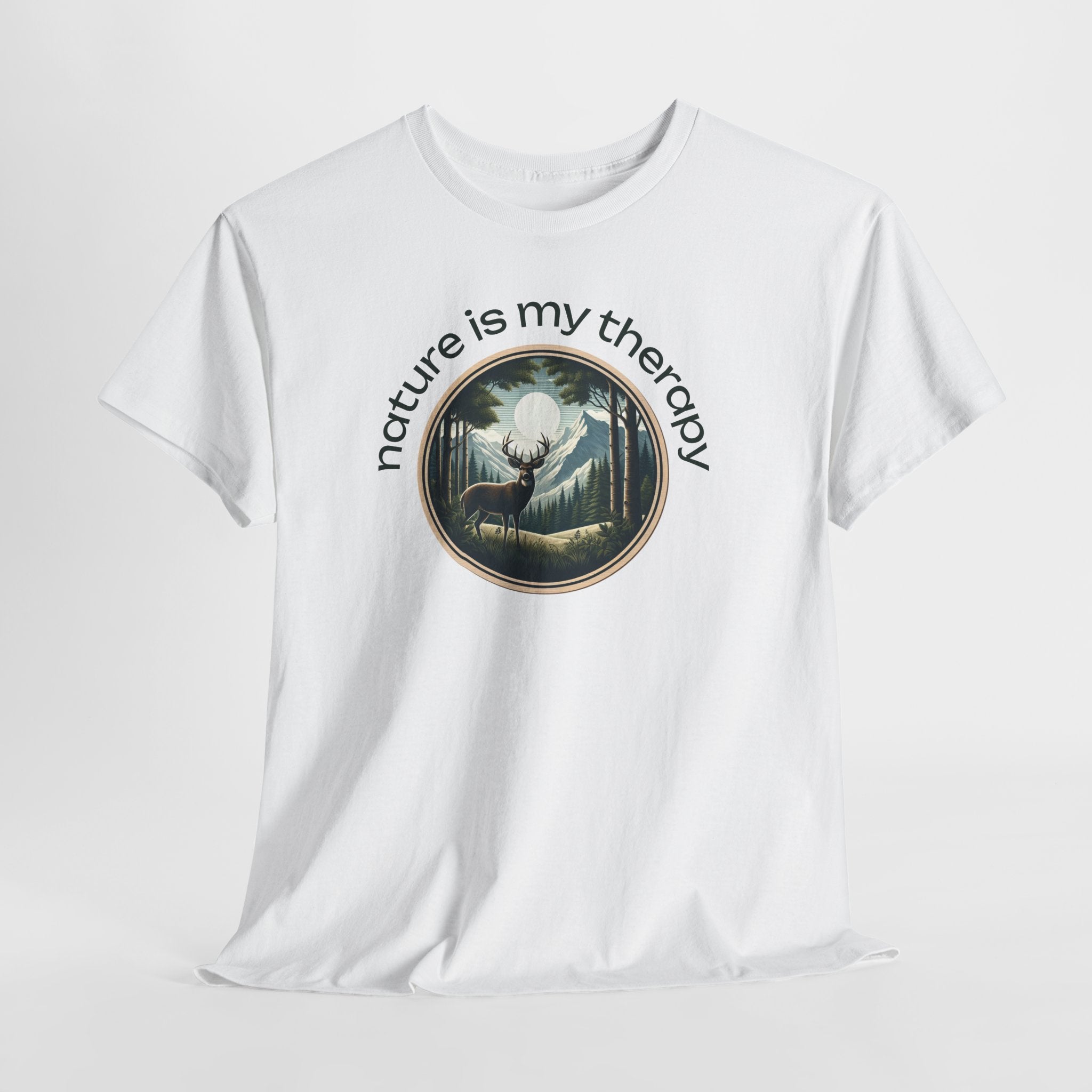 Nature Is My Therapy T-Shirt — Forest Meditation Graphic Tee