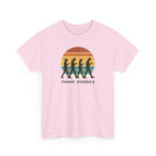 Retro Walking Silhouette T‑Shirt - Smartphone Zombies