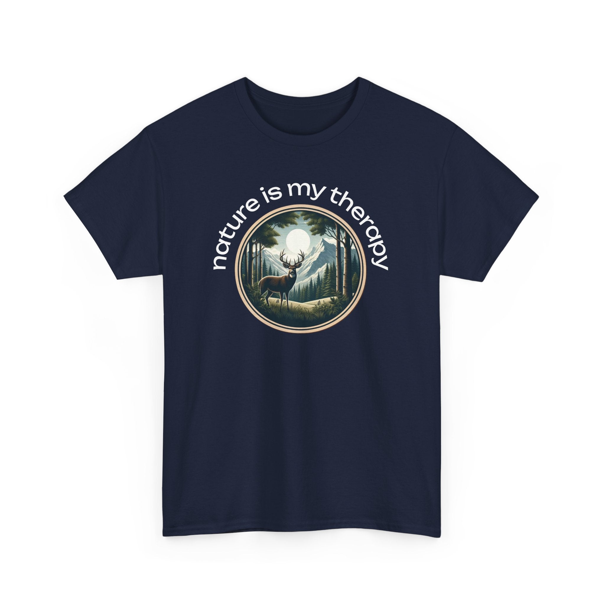 Nature Is My Therapy T-Shirt — Forest Meditation Graphic Tee