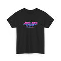 Black t-shirt with 'Aero-Bics Club' text in retro style on a white background
