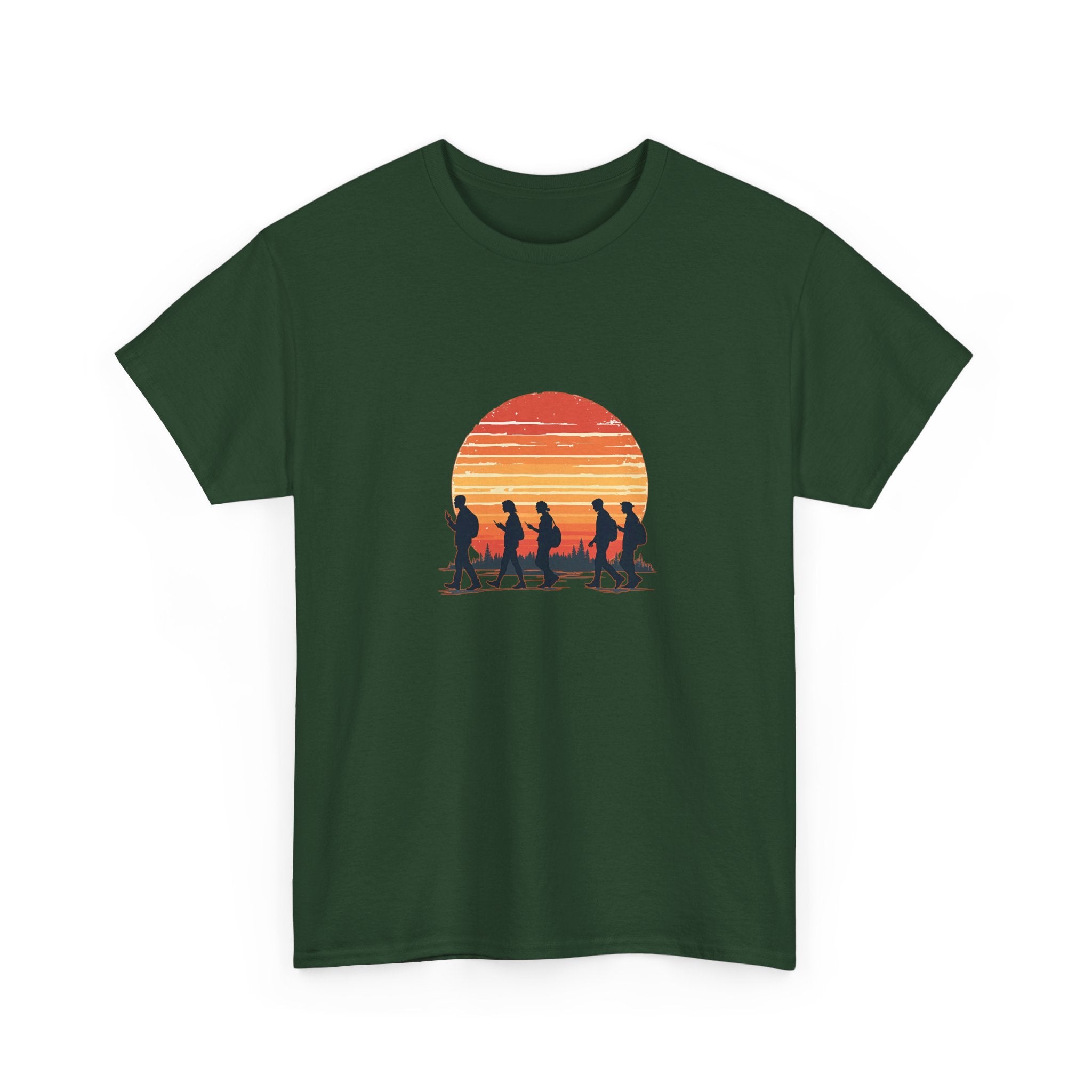 Sunset Smartphone Zombies T-Shirt — Retro Graphic Tee