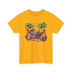 Beach Raccoon Hammock T‑Shirt — Tropical Summer Vibes Graphic Tee