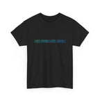 Black t-shirt with 'No Pain No Gain' text on a white background