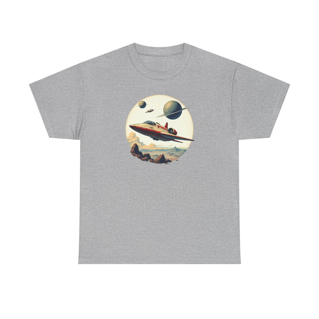 Retro Space T‑Shirt — Vintage Sci‑Fi Rocket Tee