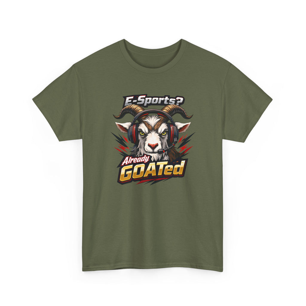 GOATed Esports T-Shirt – “Already GOATed” Sports Fan Graphic Tee