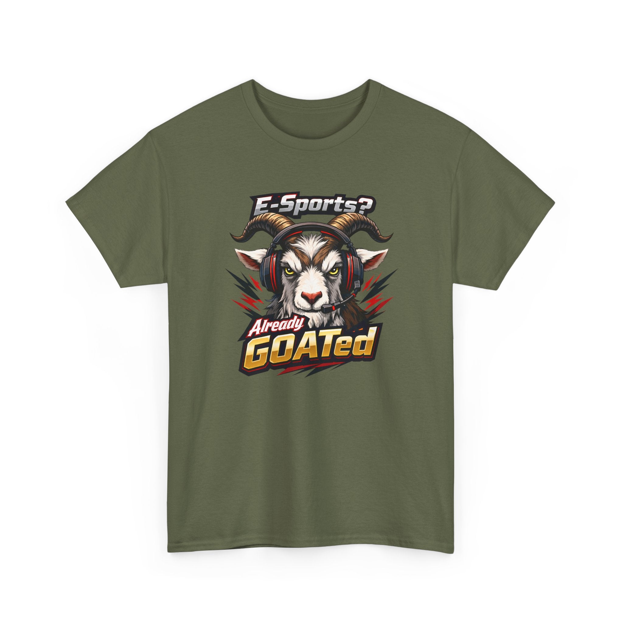 GOATed Esports T-Shirt – “Already GOATed” Sports Fan Graphic Tee