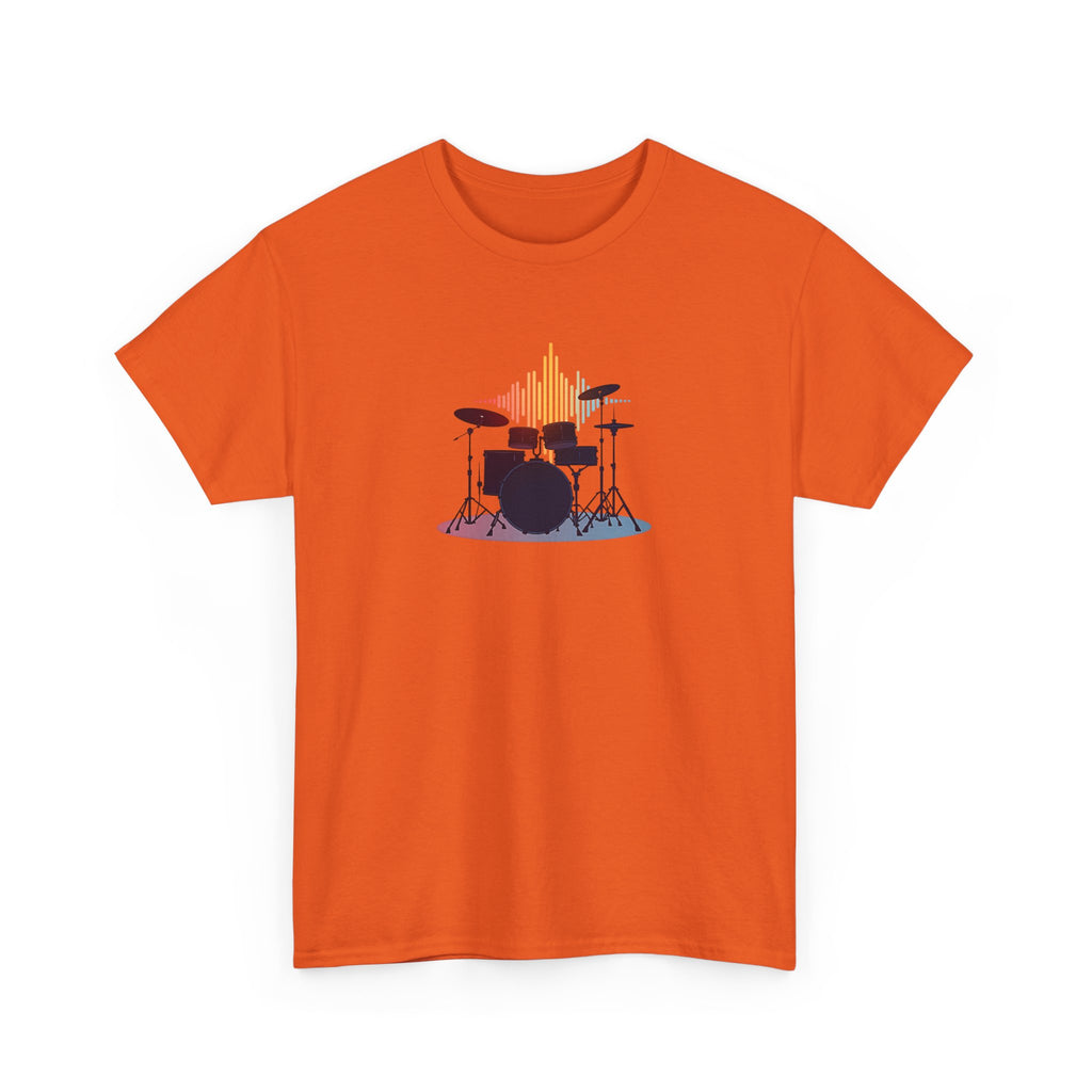 Drum Kit Graphic Tee — Minimalist Drummer Shirt for Musicians & Music Lovers
