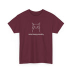 Funny Cat Face T-Shirt — 'Resting Hangry Personality' Minimalist Graphic Tee
