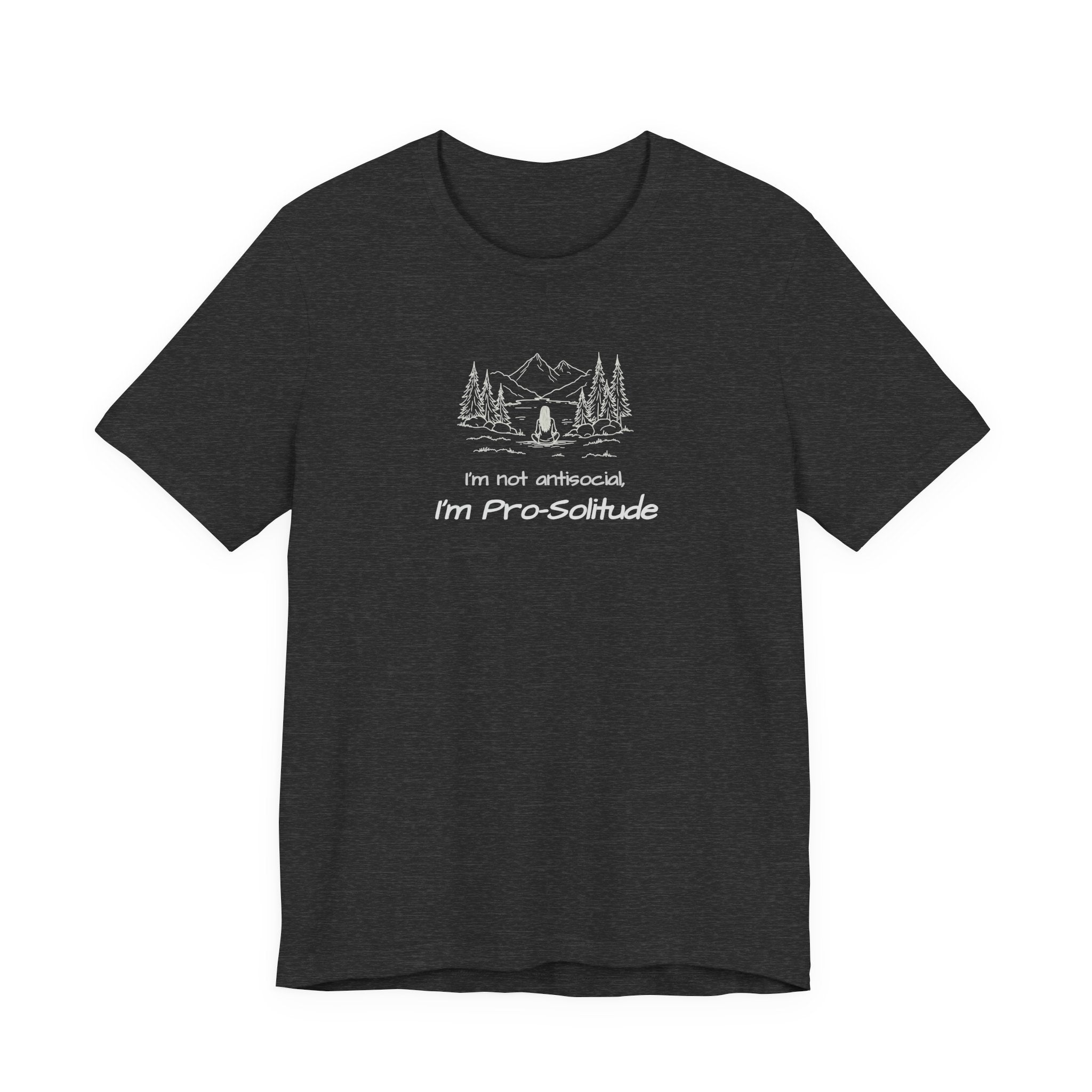 T‑Shirt — "I'm not antisocial, I'm Pro‑Solitude" Mountain Camping Introvert Graphic Tee