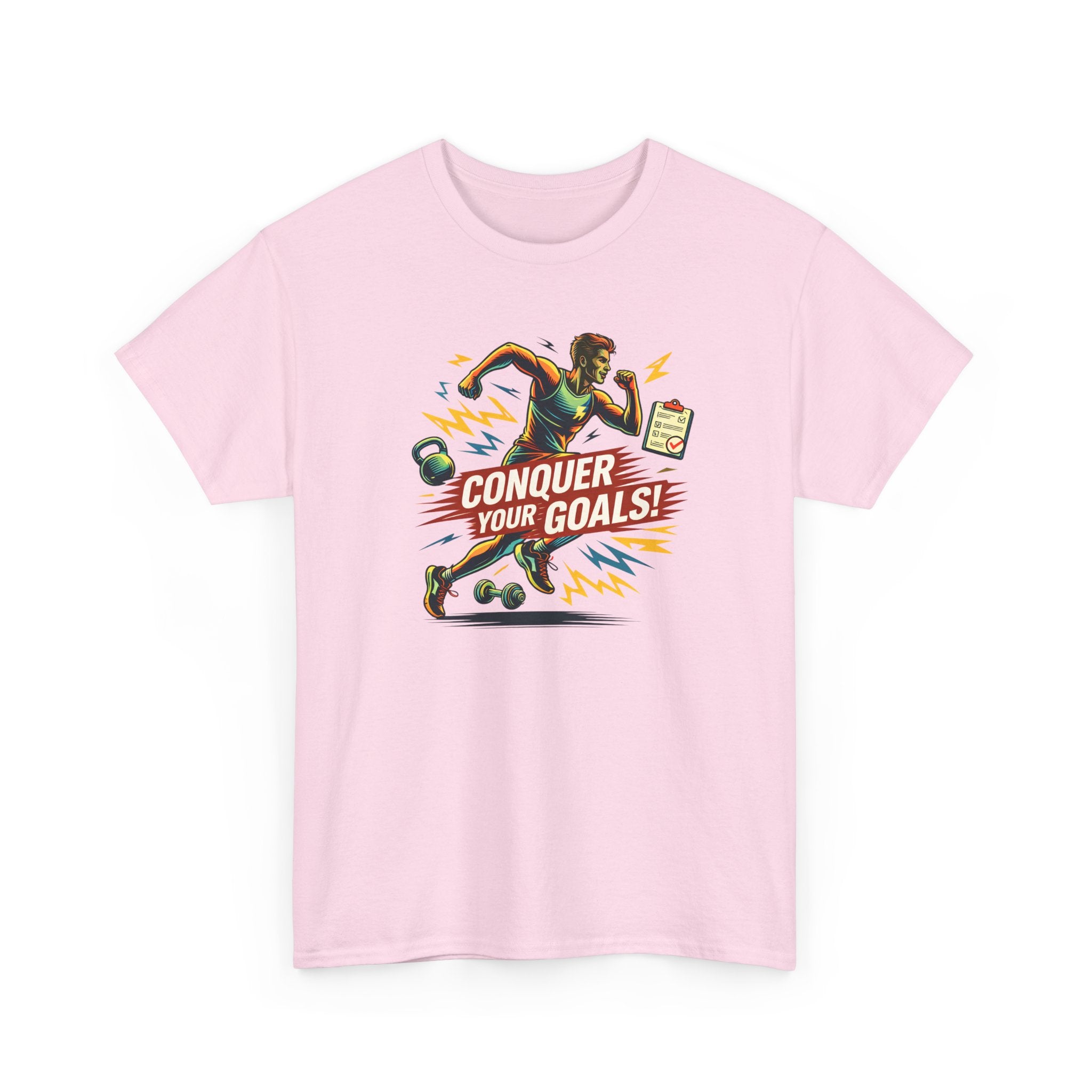 Conquer Your Goals! Athletic Motivational Tee