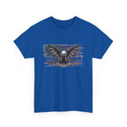 Patriotic Eagle T-Shirt — Distressed American Flag Graphic