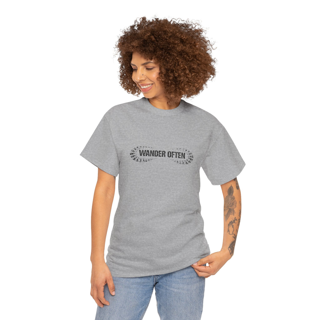 Wander Often T‑Shirt — Minimal Adventure Tee for Travelers & Hikers