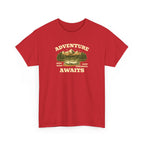 Adventure Awaits T-Shirt — Vintage Mountain Canoe Graphic Tee