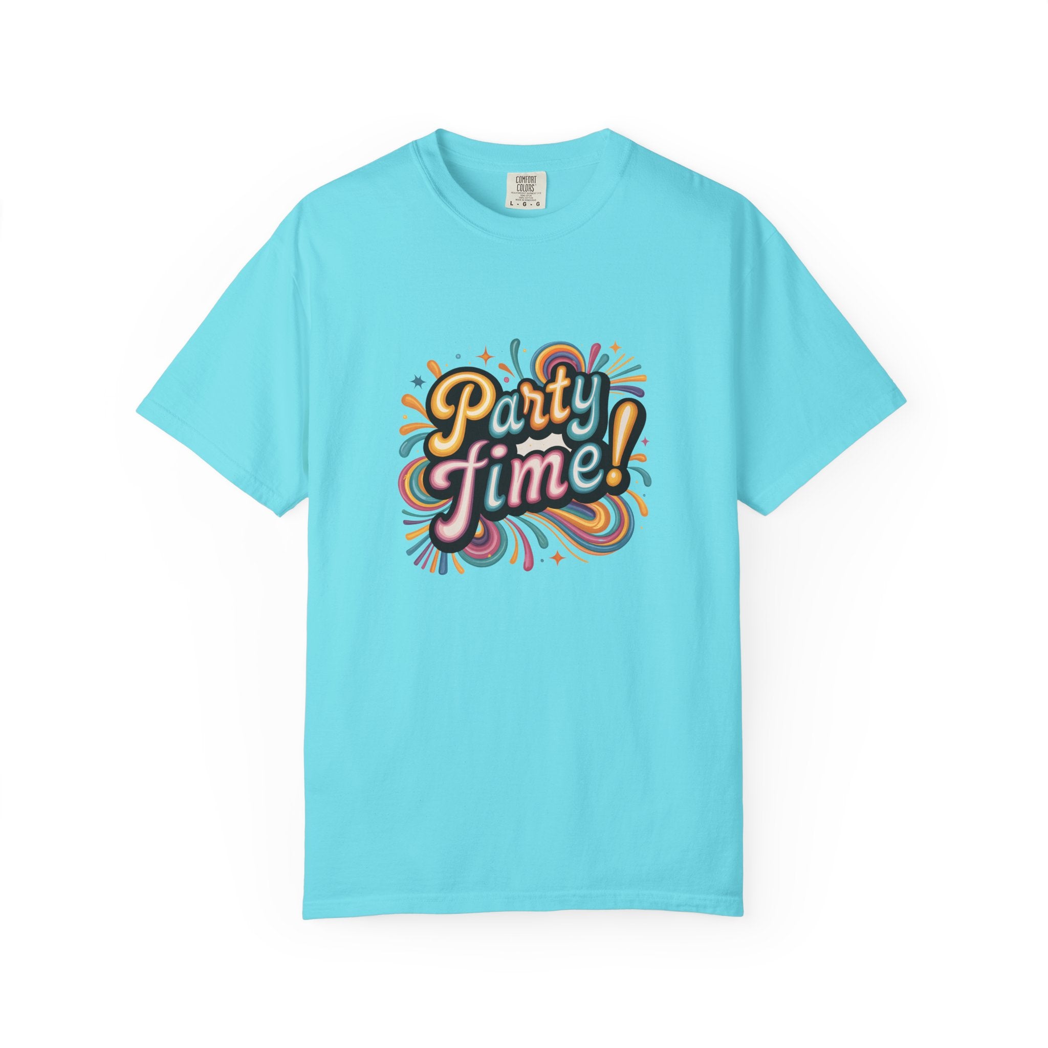 Party Time! Graphic T-Shirt — Retro Colorful Celebration Tee