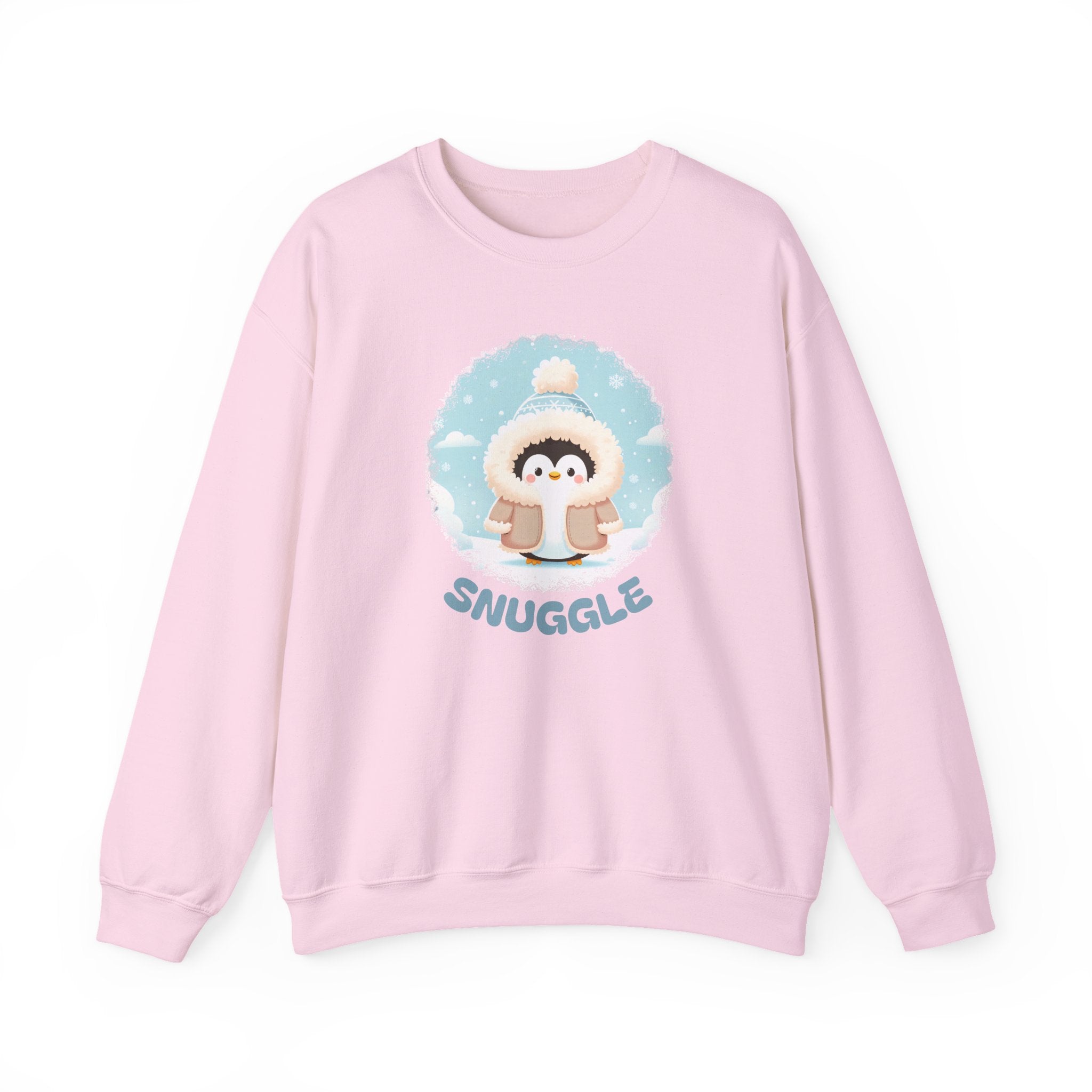 Snuggle Penguin Crewneck Sweatshirt — Cute Winter Cozy Pullover