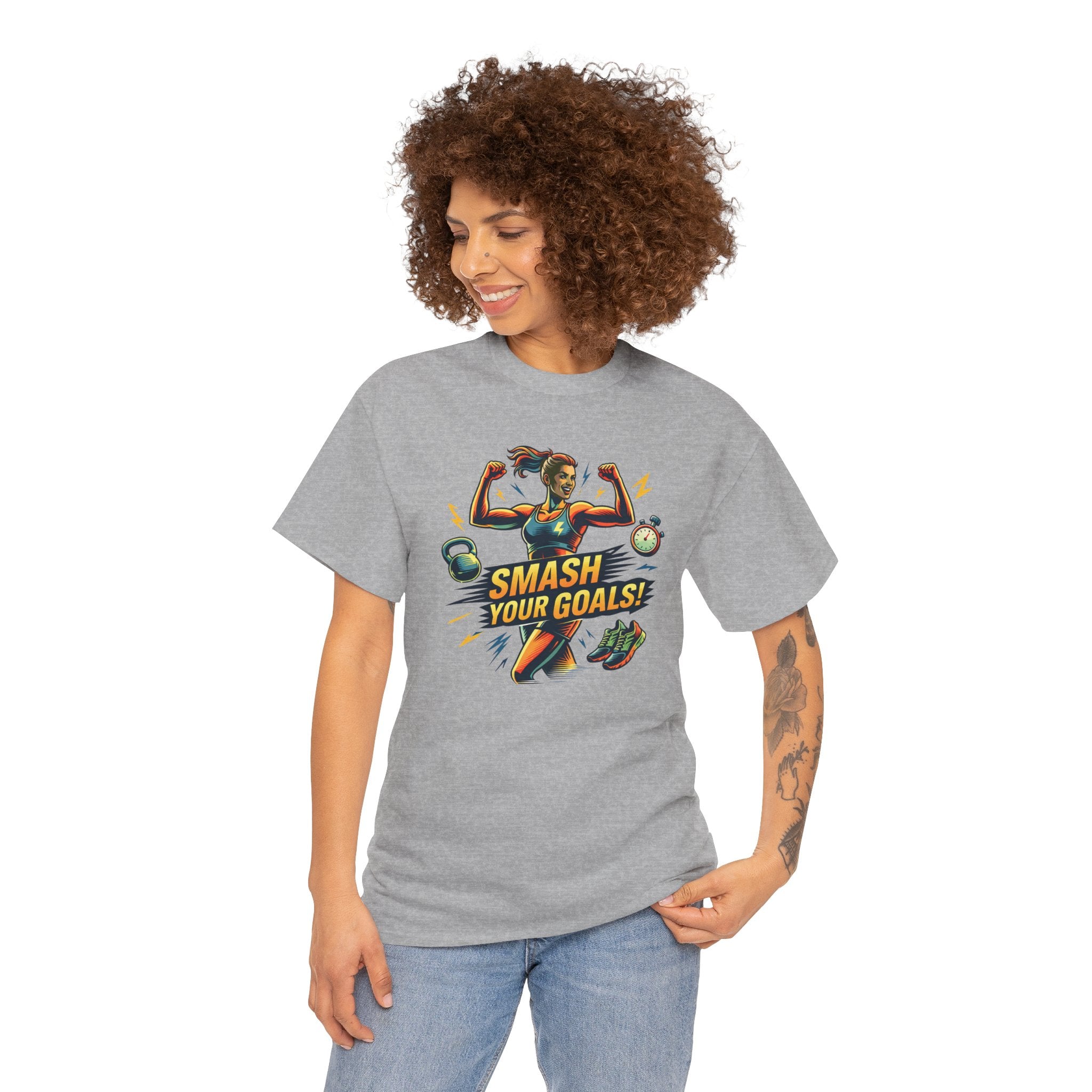 Smash Your Goals T‑Shirt — Motivational Fitness Tee